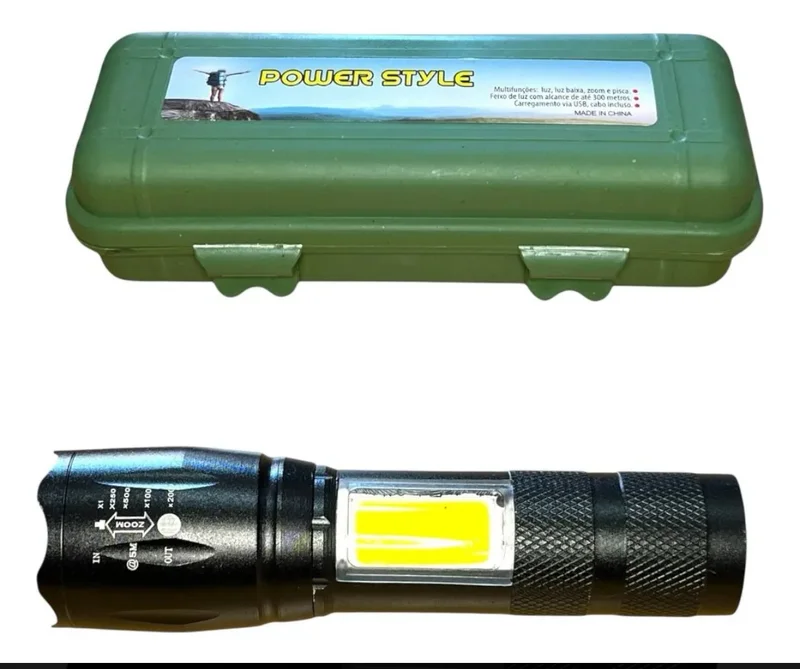 Linterna Táctica Militar Recargable Usb con Estuche